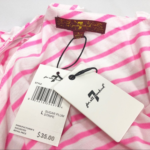 Seven 7 For All Mankind Ruffle Flutter Tank Top - Picture 5 of 6